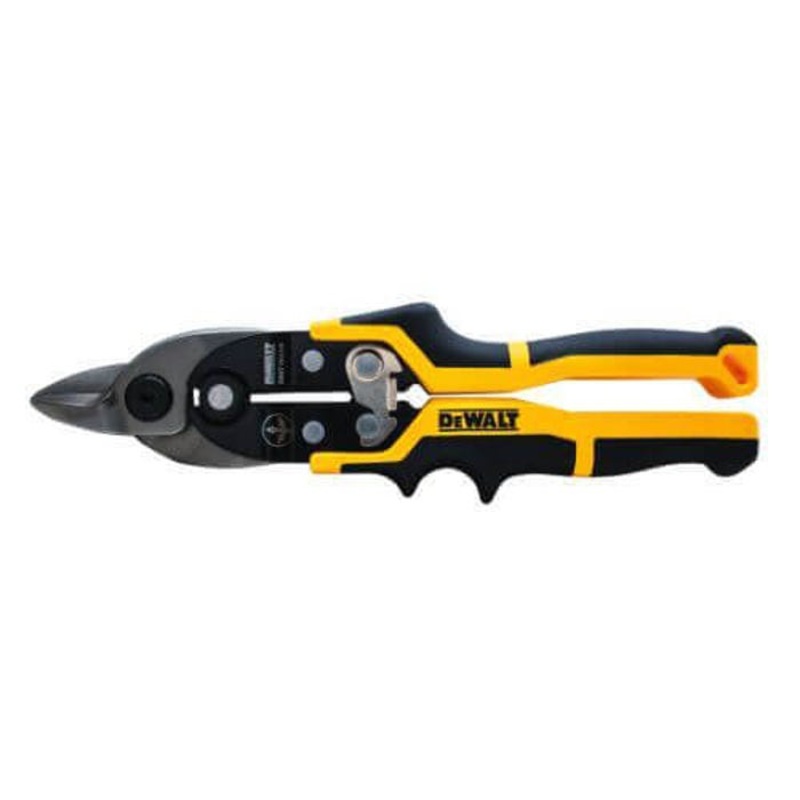 DeWALT DWHT14694 Aviation Snip, 18 ga Cutting, 1 in L of Cut, Bullnose/Straight Snip, Forged Chrome Vanadium Steel Blade
