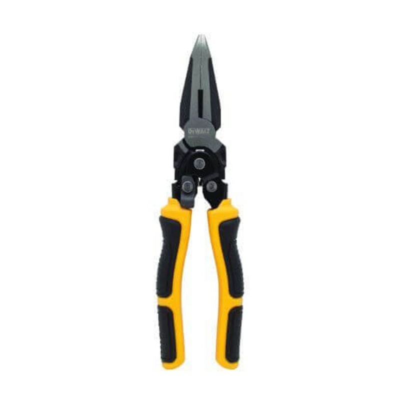DeWALT DWHT70277 Compound Action Long Nose Plier, Knurled/Straight Chrome Vanadium Steel Jaw, 6 in L x 1/2 in W Jaw