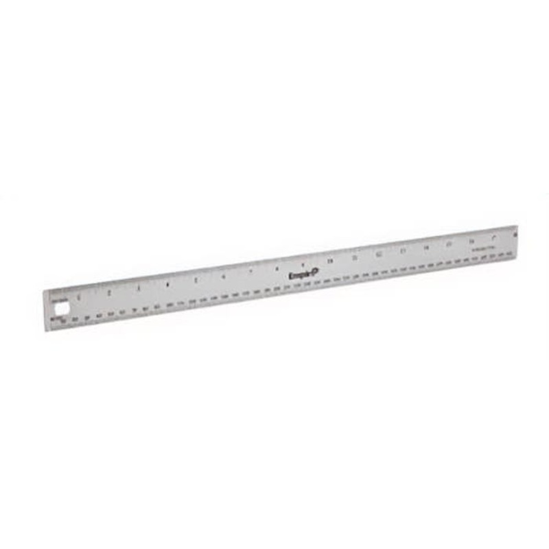 Empire 27318 Ruler, Graduations 1/16 in, 18-1/4 in L, Stainless Steel