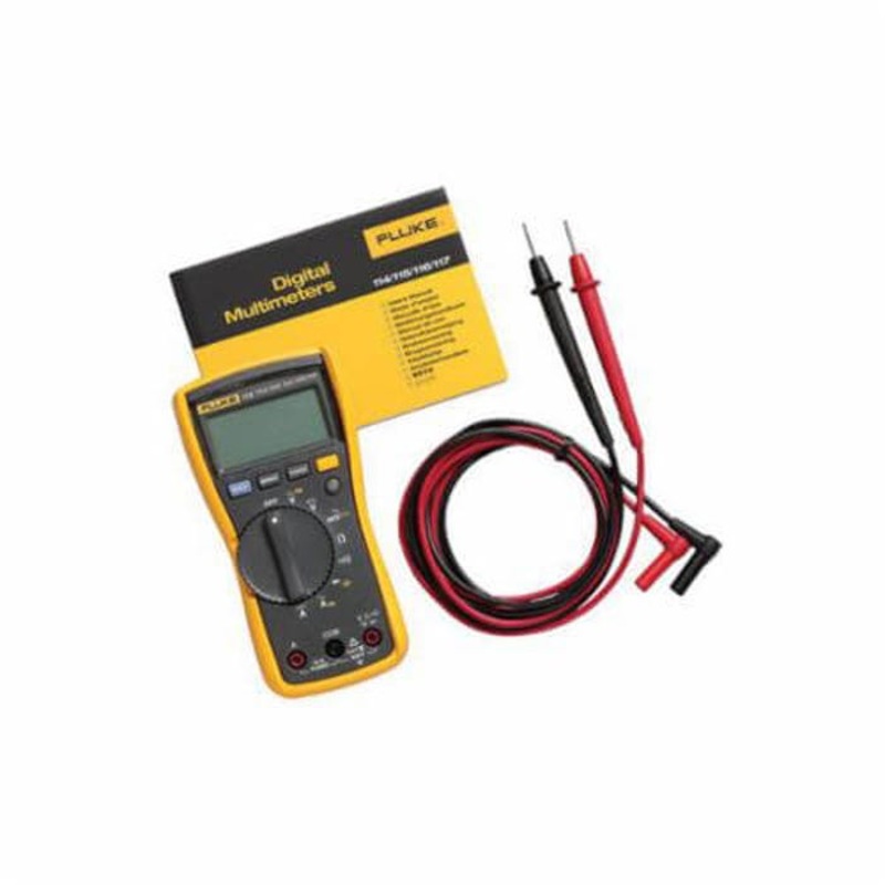 Fluke FLUKE-115 Digital Multimeter, 600 VDC/VAC, 10 A, 40 MOhm, 600 VAC/VDC, 10 A, 5 Hz to 50 kHz, 0.1 Ohm to 40 MOhm, Digital