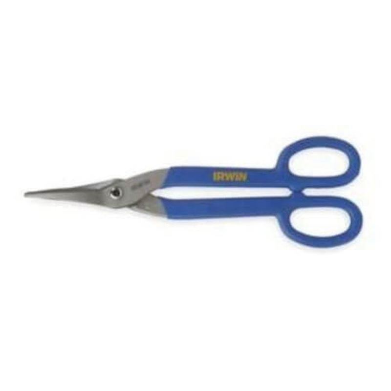 Irwin 23010 210 Tinner Snip, 24 ga Cold Rolled Steel, 26 ga SS Cutting, 2 in L of Cut, Straight/Tight Curved Snip