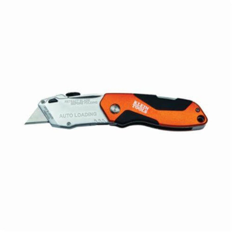 Klein 44130 Auto Loading Folding Utility Knife, Retractable Blade, SS Blade, 3 Blades Included, 7-1/8 in OAL