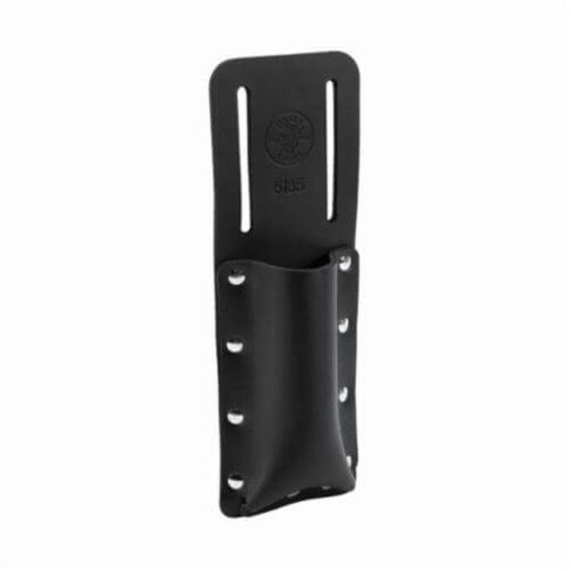 Klein 5185 Slotted Knife Holder, 1 pocket, For use with 44100, 44105 Utility Knife, Leather, Black