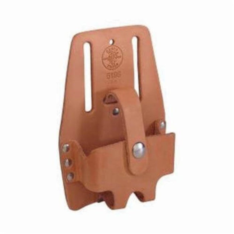 Klein 5196 Large Slotted Tape Measure Holder, 1 pocket, For use with 93430 Magnetic Tape Measure, Leather, Natural