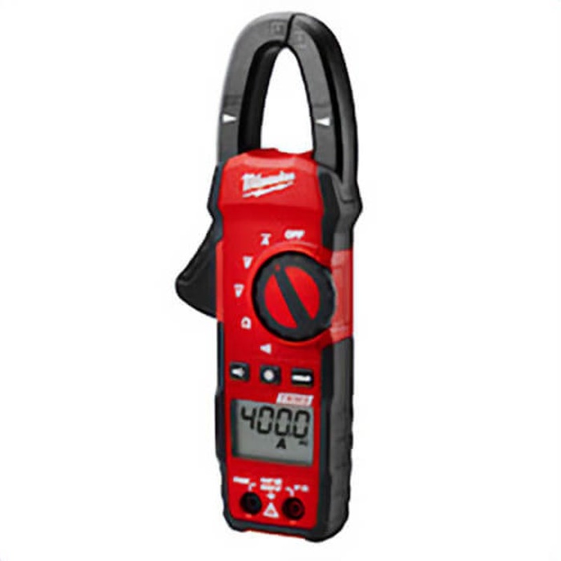 Milwaukee 2235-20NST Clamp Meter Kit, 400 Ohm, 1 in Jaw, Backlit LCD Display
