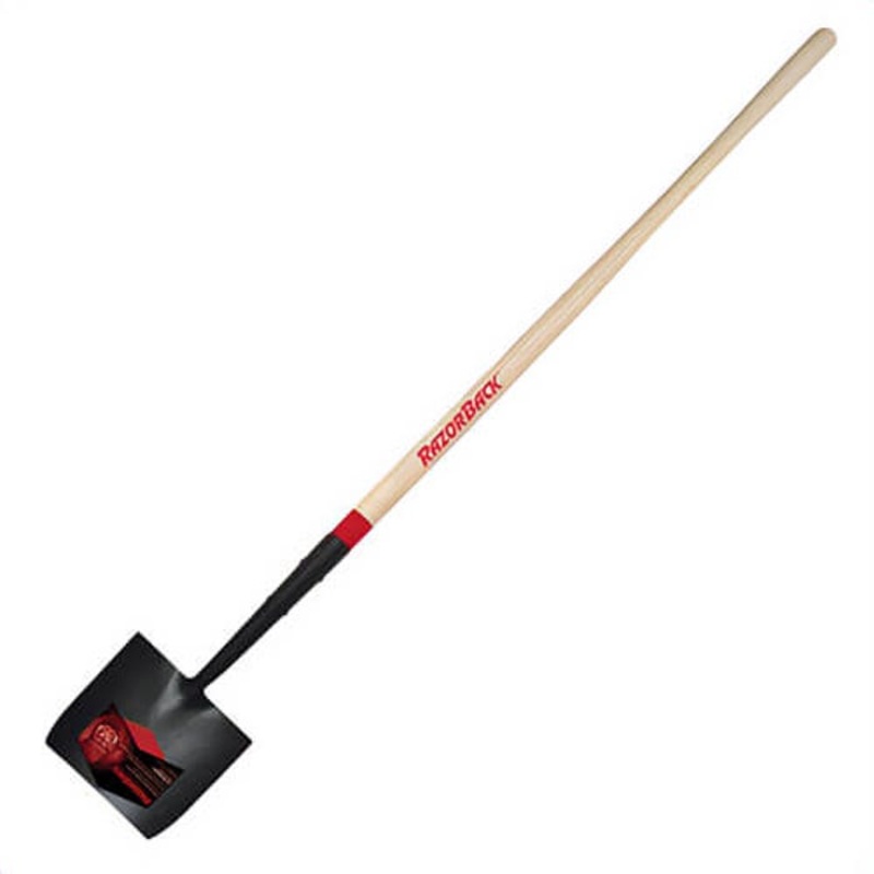 Razor-Back 40143 Shovel, 9 in Blade Width, 3.38 in Blade Length, Wood Handle