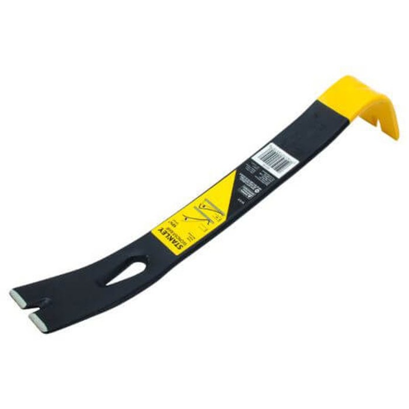 Stanley Wonder Bar 55-515 Pry Bar, Beveled/Nail Slotted Tip, 12-3/8 in OAL, Forged High Carbon Steel