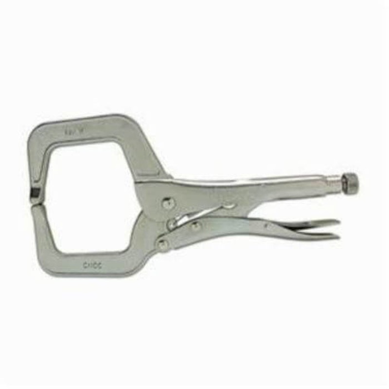 Crescent C18CCRN Compound Action Locking C-Clamp with Regular Pads, Nickel Plated