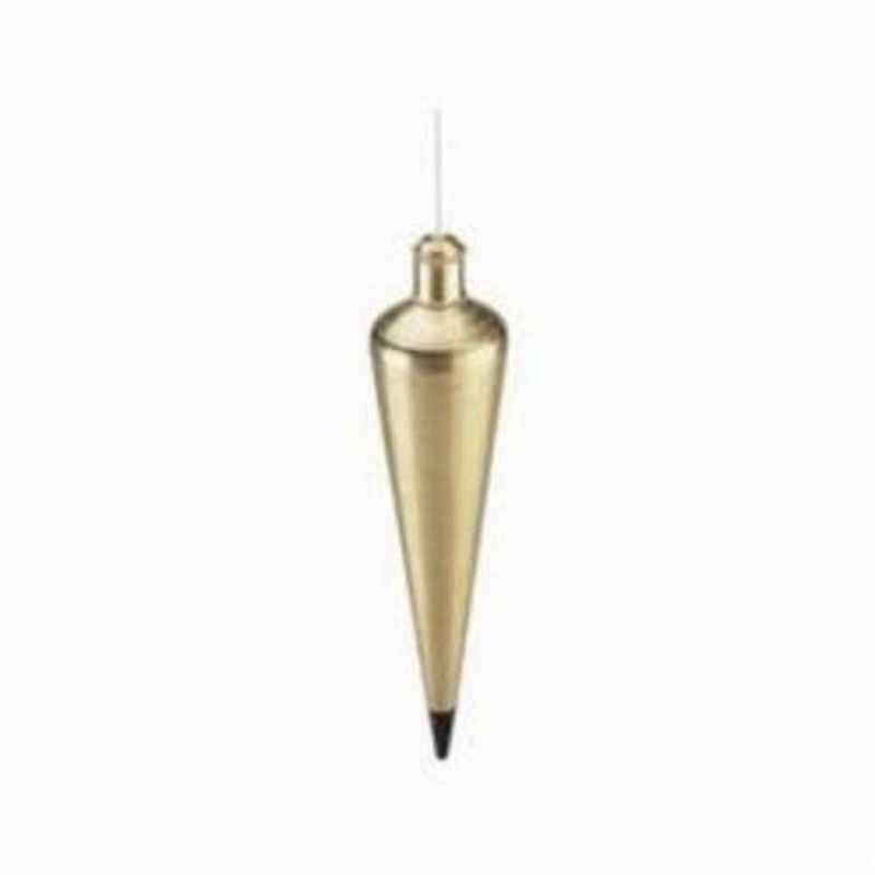 Empire 916BR Plumb Bobb, 16 oz Size, 8.69 in L, Brass, Lacquered, Gold