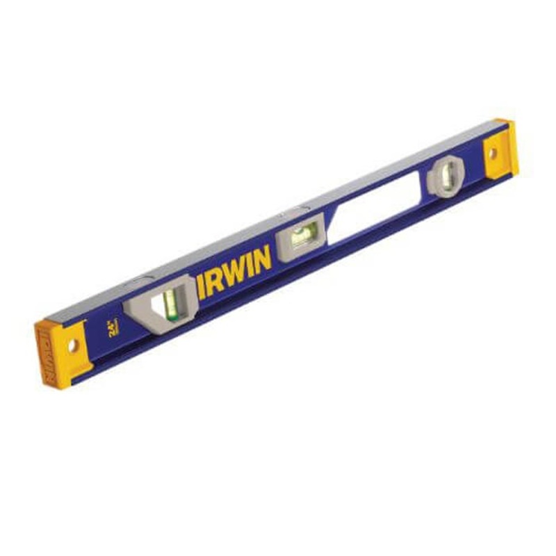 Irwin 1794107 1500 Heavy Duty Non-Magnetic Standard I-Beam Level, 48 in L, 3 Vials, Aluminum, (1) Level/(2) Plumb Vial Position