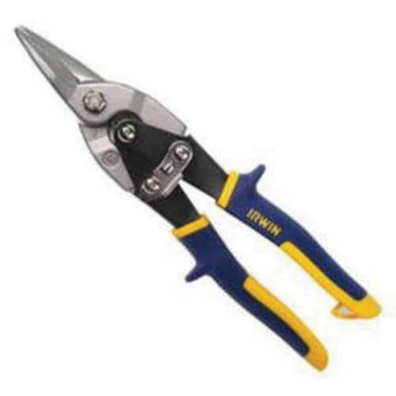 Irwin 2073113 Aviation Snip, 18 ga Cold Rolled Steel/23 ga SS Cutting, 1-5/16 in L of Cut, Straight/Wide Curve Snip