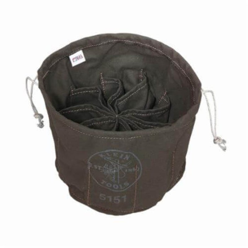 Klein 5151 Drawstring Bag, Olive Canvas, Black