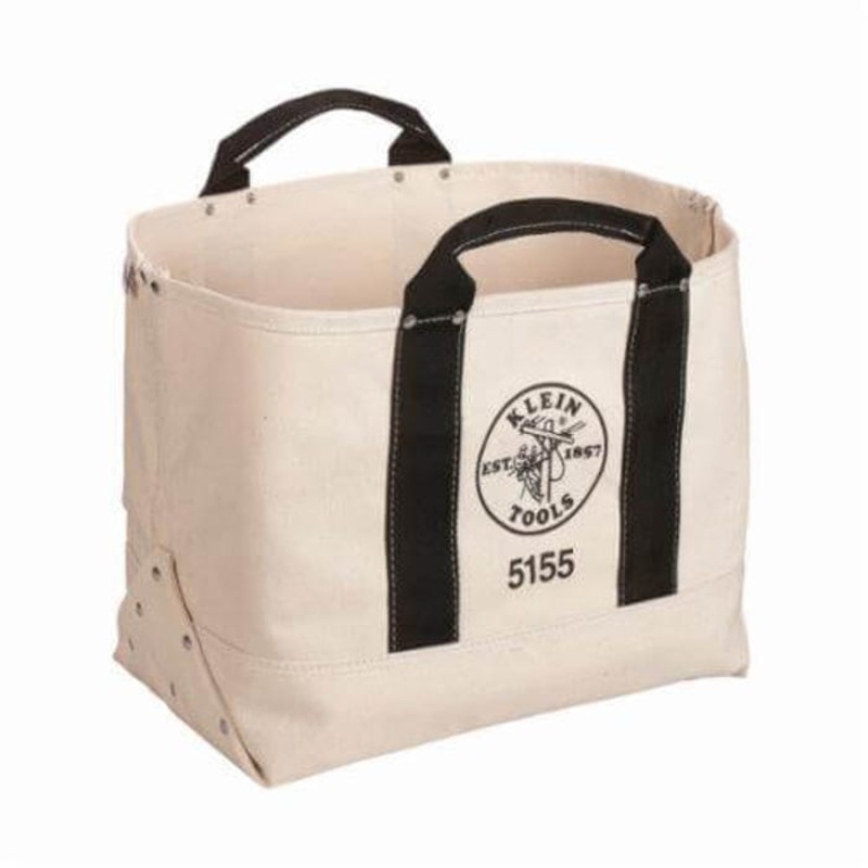 Klein 5155 Heavy Duty Tool Bag, #6 Canvas, White