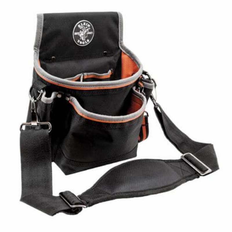 Klein Tradesman Pro 5243 15 pocket Heavy Duty Tool Pouch, For use with Tool Belts, 1680D Ballistic Weave
