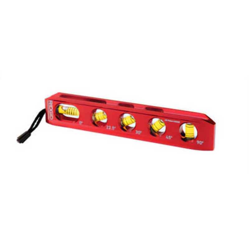 Ridgid 36248 Torpedo Level, 8-1/2 in L, 5 Vials, Aluminum, Red