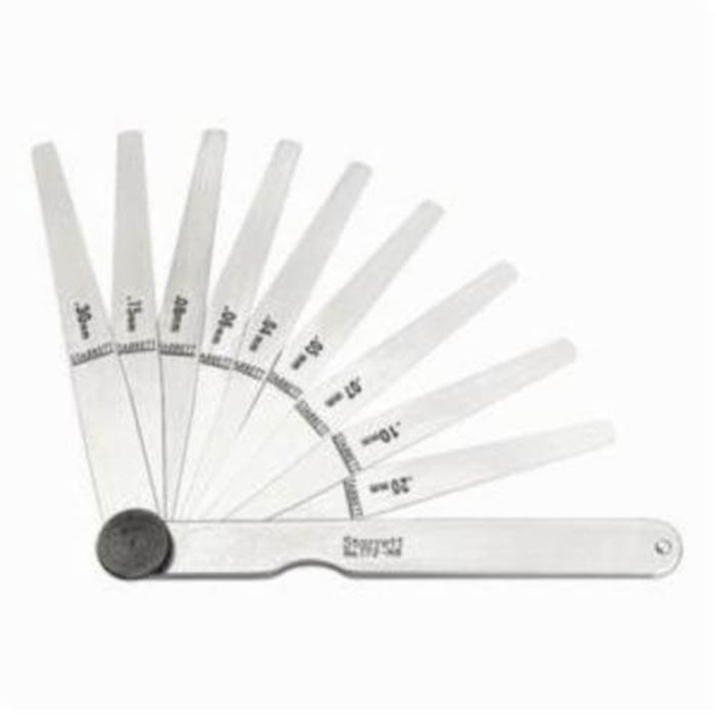 Starrett 172MBT Thickness Gage, 0.04 to 0.3 mm, Tempered Steel