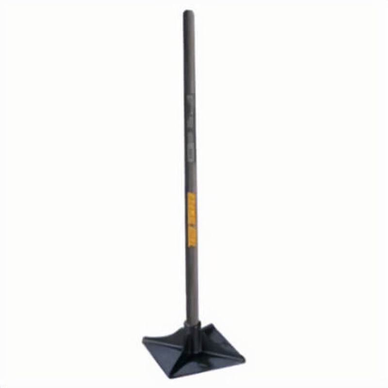 True Temper 1133700 Tamper, 10 in L x 10 in W, Steel Blade, 42 in Handle Length, Hardwood Handle