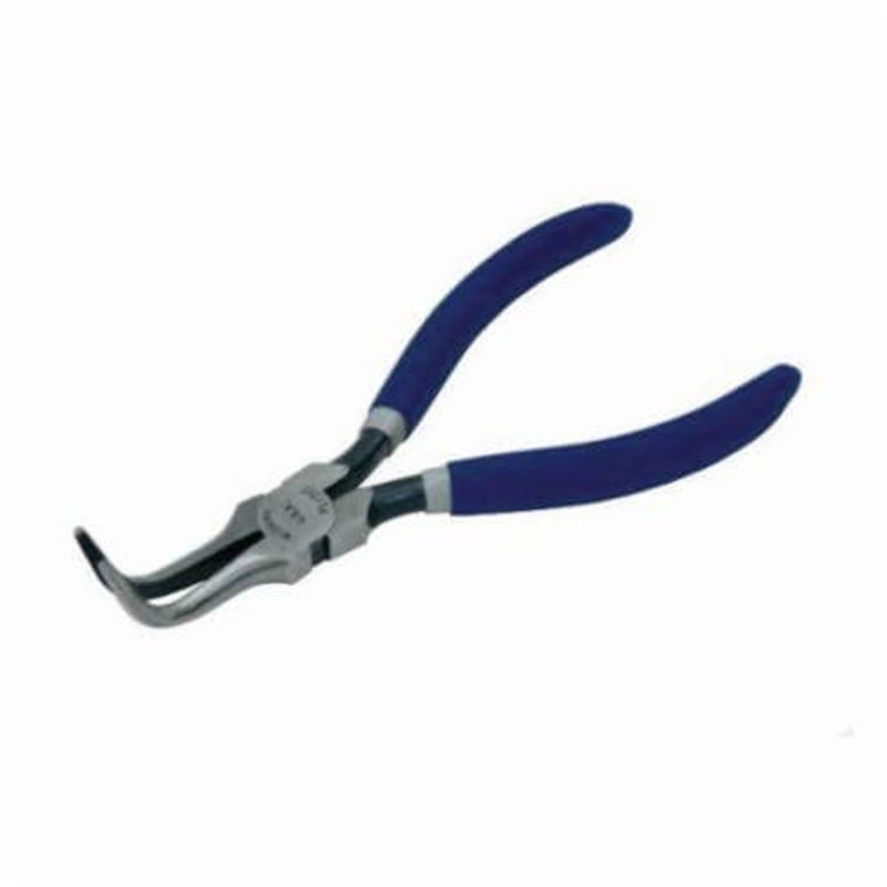 Williams PL-126C Chain Nose Plier, 1-1/4 in L, Curved/Serrated/Thin Bent Steel Jaw, 6-1/4 in OAL