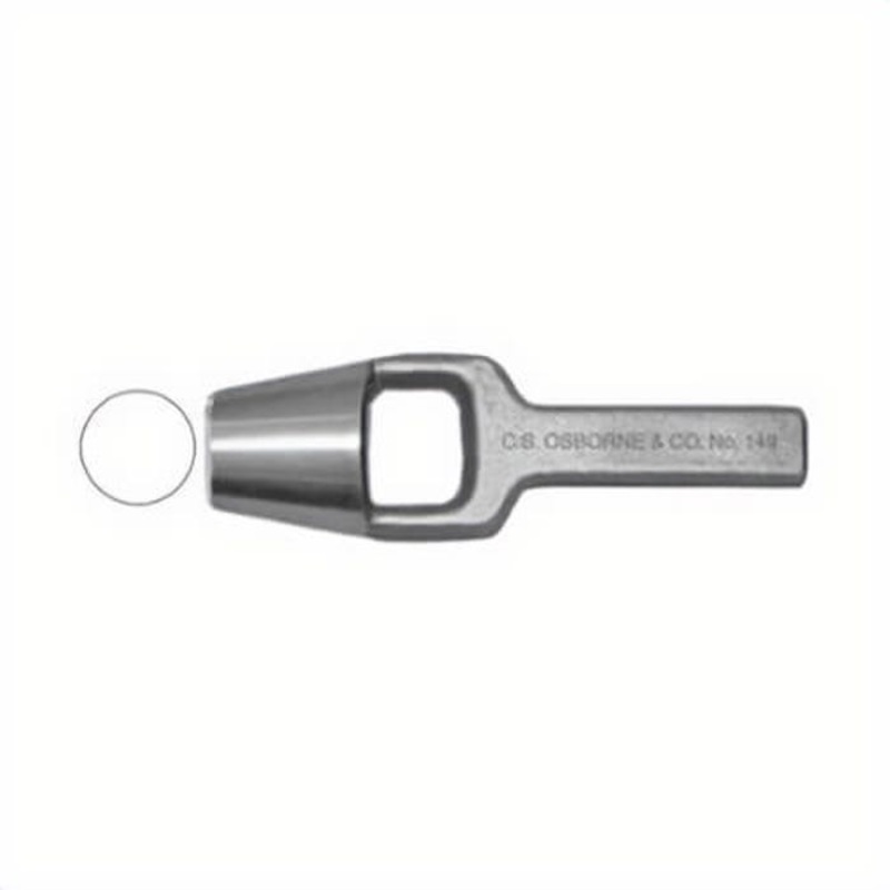 C.S. Osborne 149 1 Arch Punch, 1 in Round, Carbon Steel