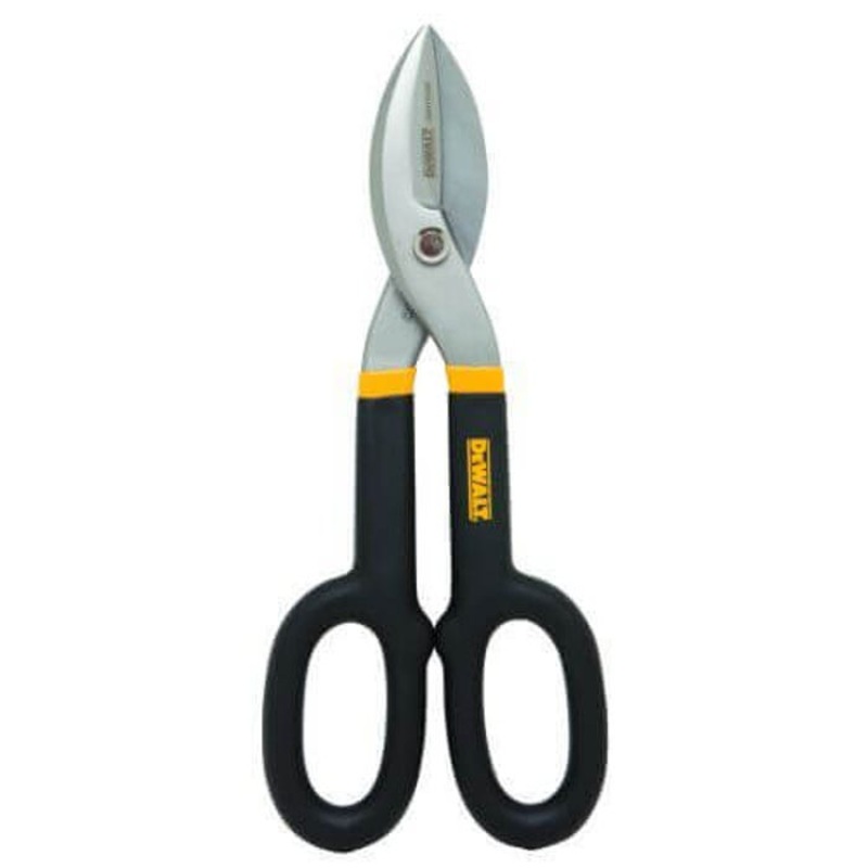 DeWALT DWHT70286 Specialty Tin Snip, 22 ga Cold Rolled Steel, 26 ga SS Cutting, 2-1/2 in L of Cut, Straight Snip