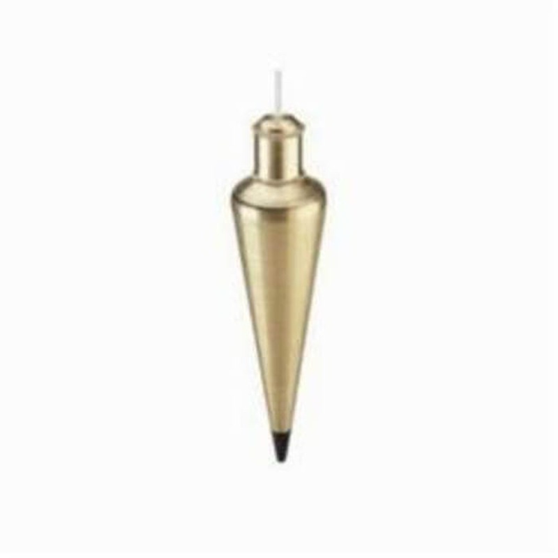 Empire 908BR Plumb Bob, 8 oz Size, 8.69 in L, Brass, Lacquered, Gold