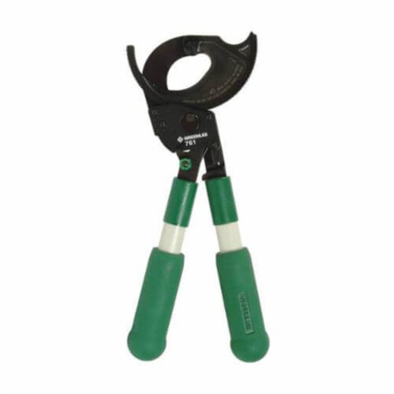 Greenlee 761 Cable Cutter 2-Hand Ratchet, 1000 kcmil Aluminum/Copper, 1-1/8 in dia Communication Cable, 10-3/4 in OAL