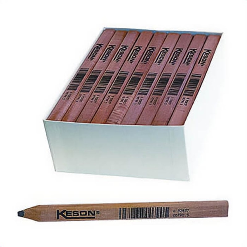 Keson Lp-72 Carpenter Pencil, 7 in L, Orange Wood Barrel