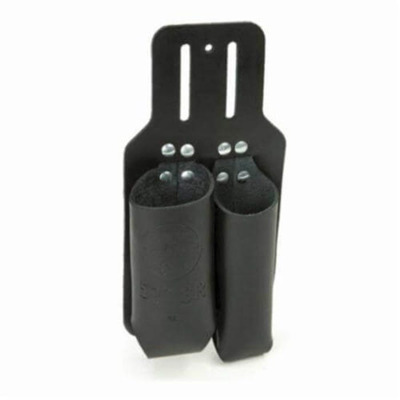 Klein 5118R Plier and Rule Holder, Slotted, Leather, Black
