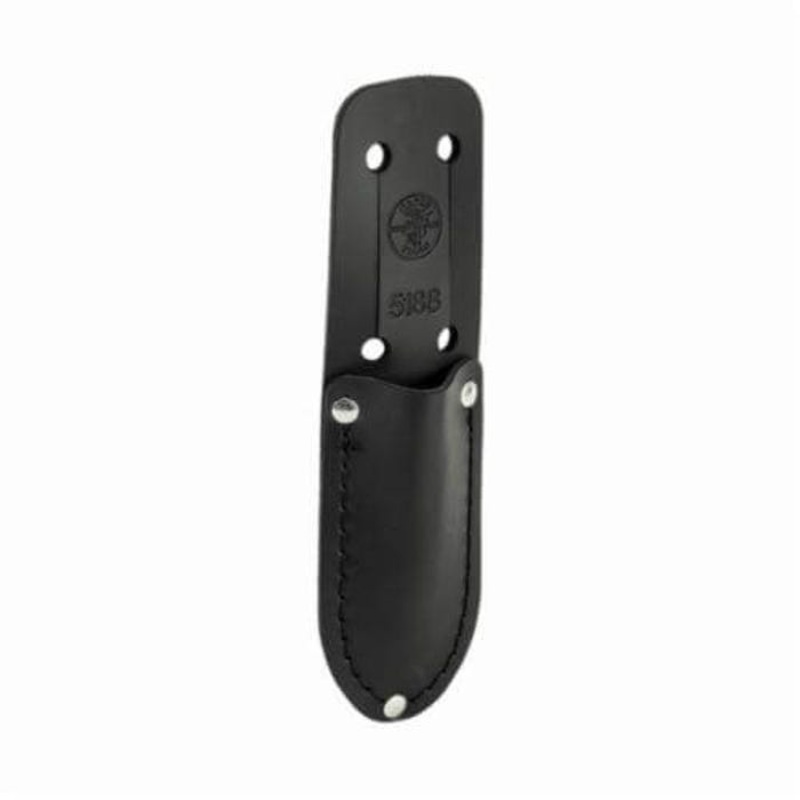 Klein 5188 Slotted Knife Holder, 1 pocket, For use with 44200 Cable Splicer's Knife, Leather, Black