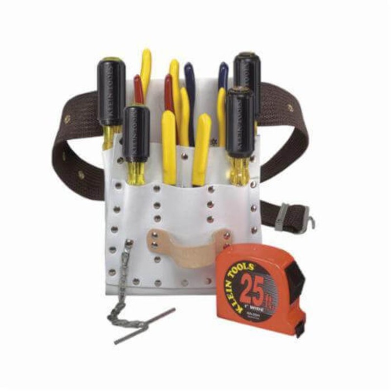 Klein 5300 Adjustable Electrician's Tool Kit, 12 pc, Web Belt