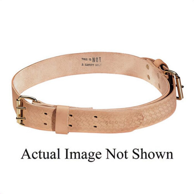Klein 5420 Heavy Duty Ironworker's Tie-Wire Belt, Size M, Leather, Beige