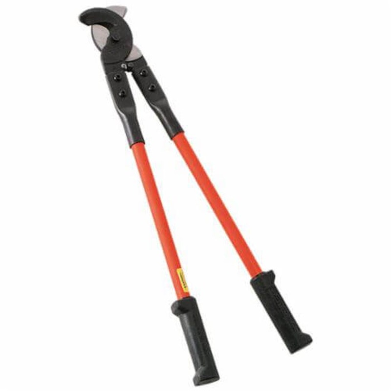 Klein 63041 Standard Cable Cutter, 1-3/8 in Cable/Wire, 25 in OAL, For Wire Thick 500 kcmil Copper/750 kcmil Aluminum