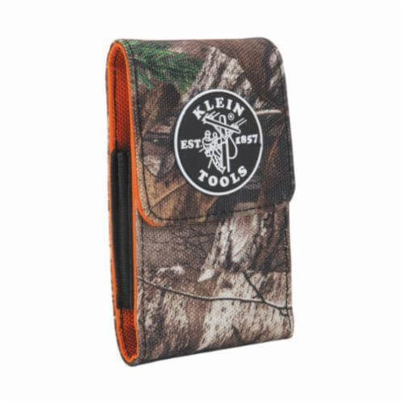 Klein Tradesman Pro 55564 Extra Large Phone Holder with Belt Clip, 1680D Ballistic Weave, Camouflage