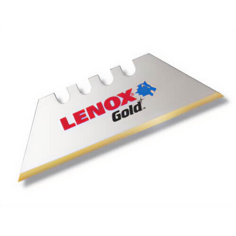 Lenox Tools Gold 20350GOLD5C General Purpose Utility Knife Blade with Dispenser, HSS, Sharp Point/Straight Edge