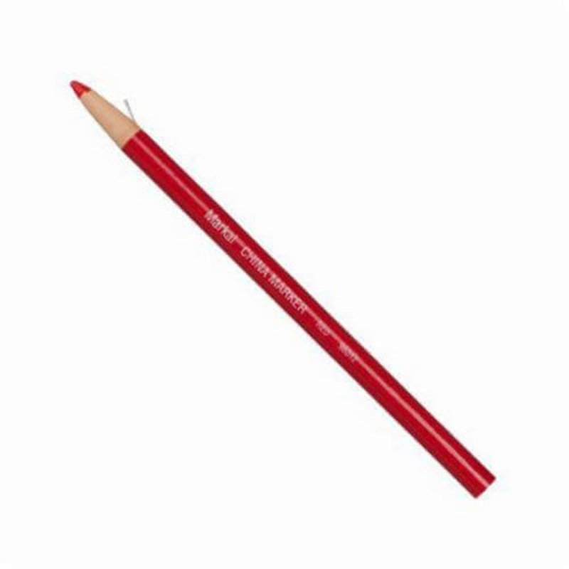 Markal 096012 General Purpose Paper-Wrapped Grease Pencil Marker, 3/8 in, Paraffin Wax, Red