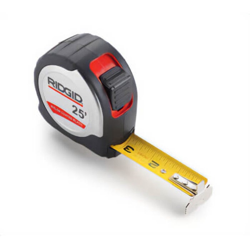 Ridgid 20218 Magnetic Measuring Tape 625 with Belt Clip, 25 ft L x 3/8 in W Blade, SS, Imperial