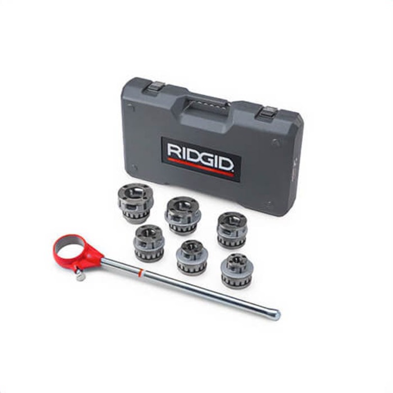 Ridgid 55207 Exposed Ratchet Threader Set 12-R with Carrying Case, 1/2 to 2 in, NPT