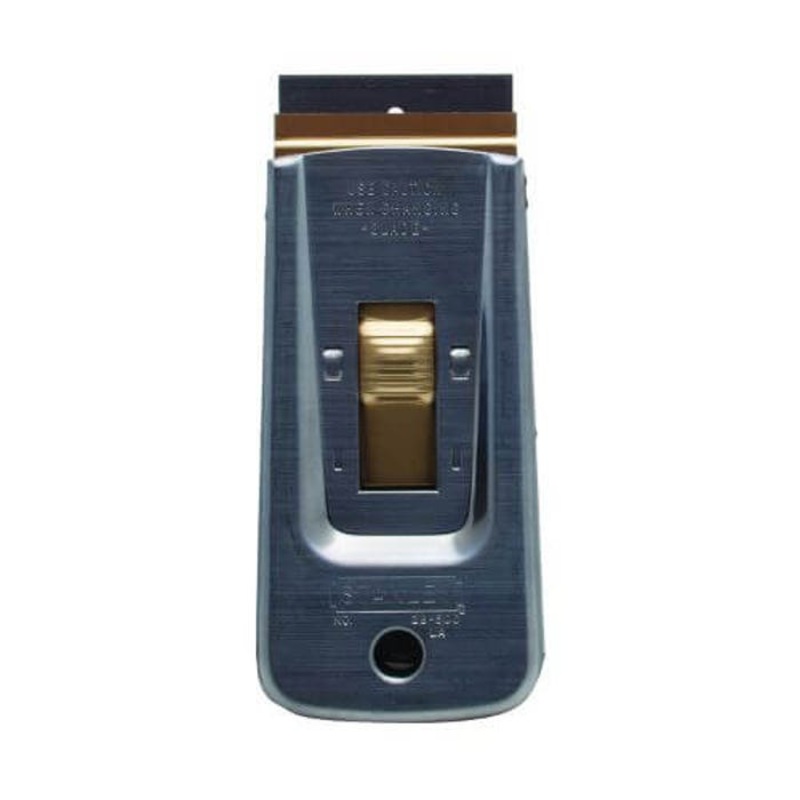 Stanley 28-500 Retractable Blade Position 1 Razor Scrapper, 3-3/4 in L x 1-1/2 in W, Carbon Steel Blade, Steel Handle