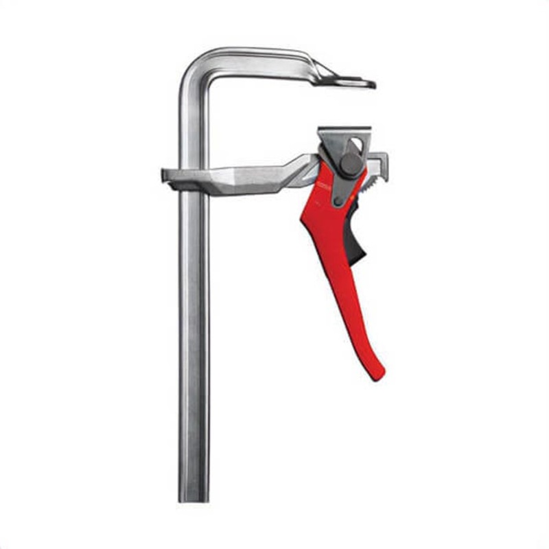 Bessey LC8 Rapid-Action Lever-Style Bar Clamp, 4 in D Throat, 8 in Clamping, Pivoting Swivel