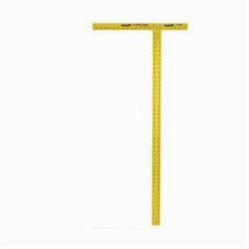 Empire 410-48 High Visibility Drywall T-Square, 48 in L, 1/8 in Graduation, 48 in Tongue, Aluminum