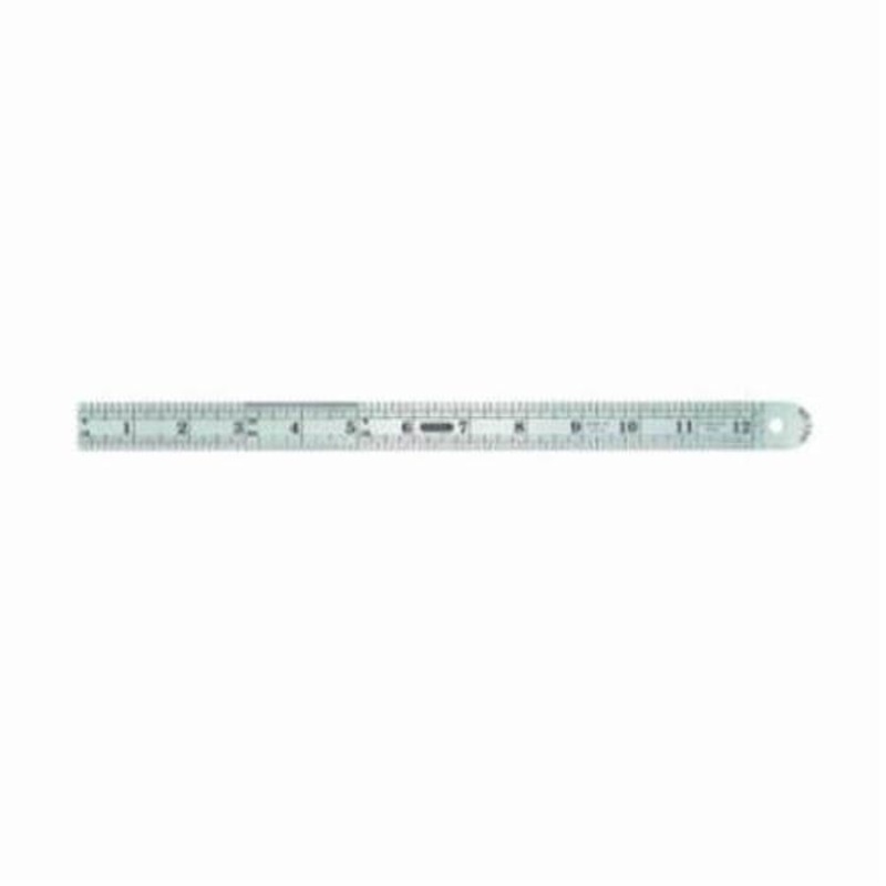 General 1201ME Flexible Industrial Precision Rule with Hanging Hole, Imperial/Metric, Graduations Every 0.5 mm and 32nd, 8th, 16th of an Inch