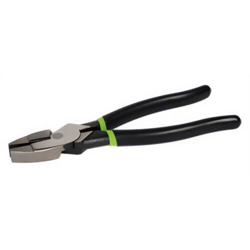 Greenlee 0151-09D High Leverage Side Cutting Plier, Diamond Serrated/Flat Chrome Vanadium Steel Jaw, 9-3/8 in OAL