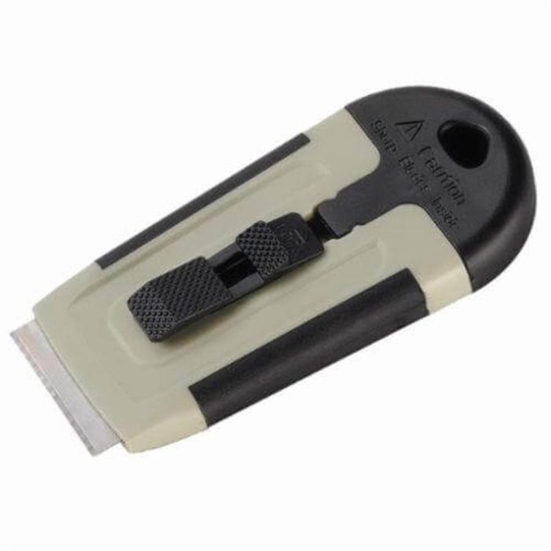 Hyde 13040 Glass Scraper, Carbon Steel Razor Blade, 1/2 in L Blade, 1-1/2 in W Blade, Polypropylene Handle