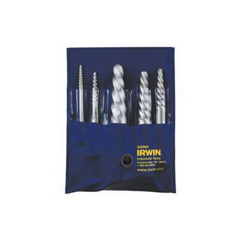 Irwin Hanson 53535 535 Series Spiral Flute Screw Extractor Set