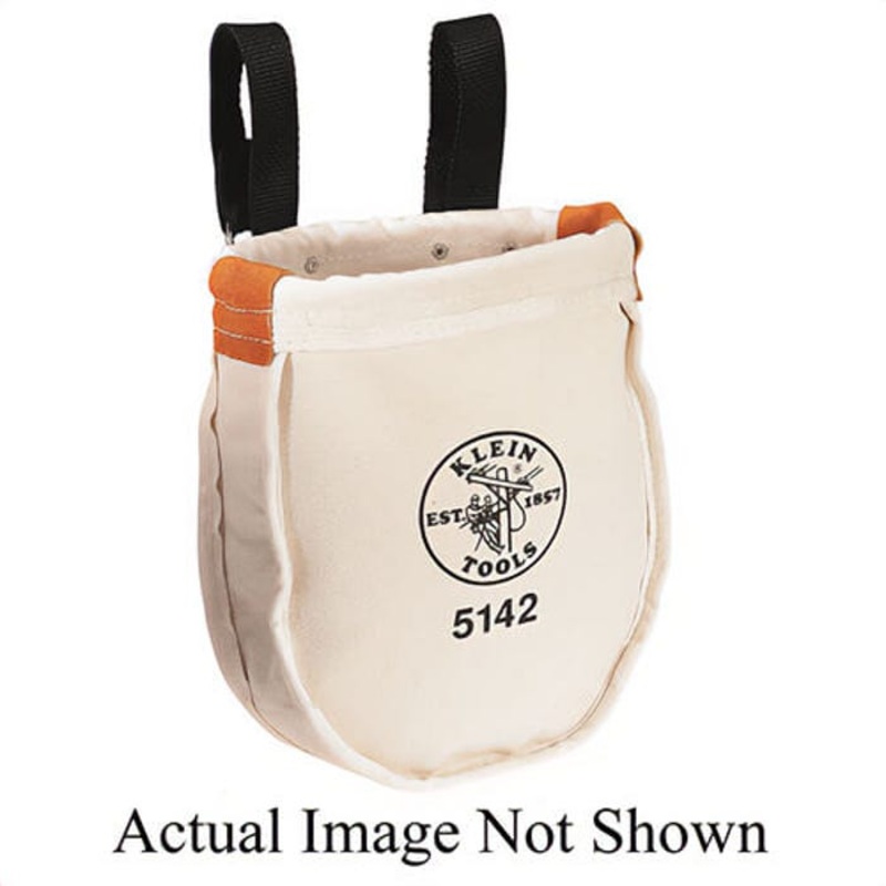 Klein 5142P Loop Utility Bag, 2 pocket, Canvas, Beige
