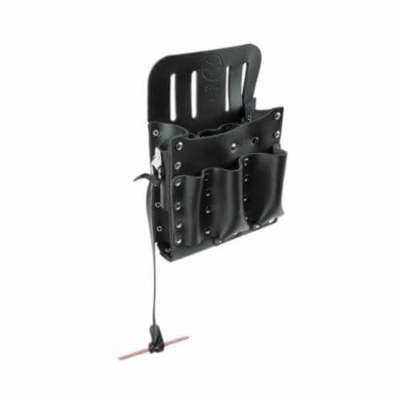 Klein 5190 Multi pocket Tool Pouch, 10 pocket, For use with Pliers, Screwdrivers and Other Tools, Leather, Black
