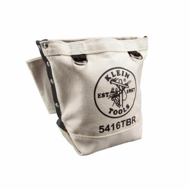 Klein 5416TBR 1-Pockect Soft Sided Tunnel Connection Bolt Retention Pouch, Canvas, Natural
