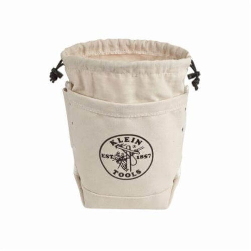 Klein 5416TC Tunnel Top Closing Bolt Bag, 2 pocket, Canvas, Natural