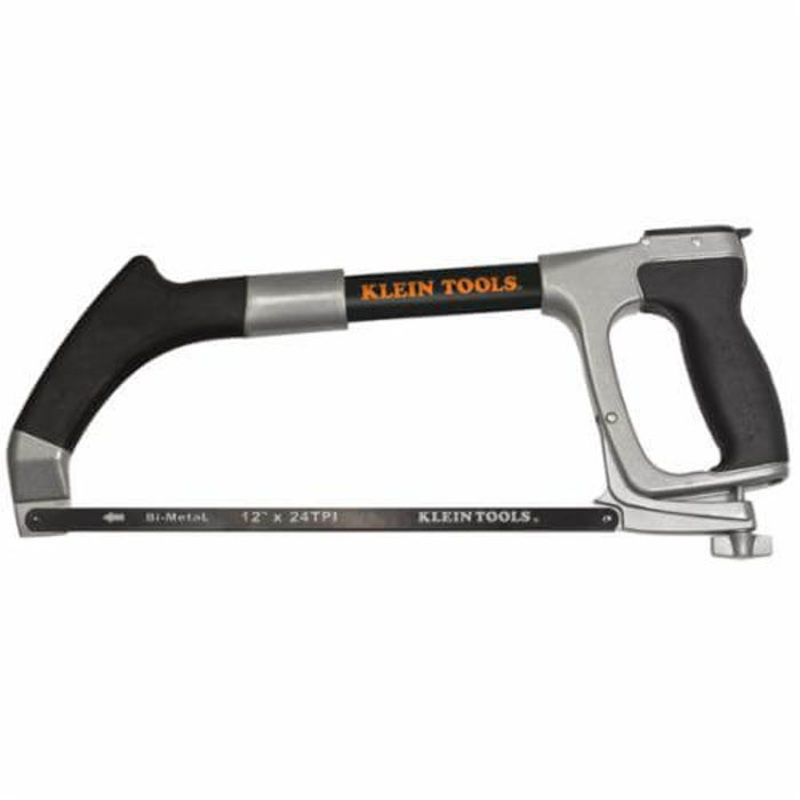 Klein 702-12 High Tension Hacksaw, 12 in L Bi-Metal Blade, 45, 24 in D Throat
