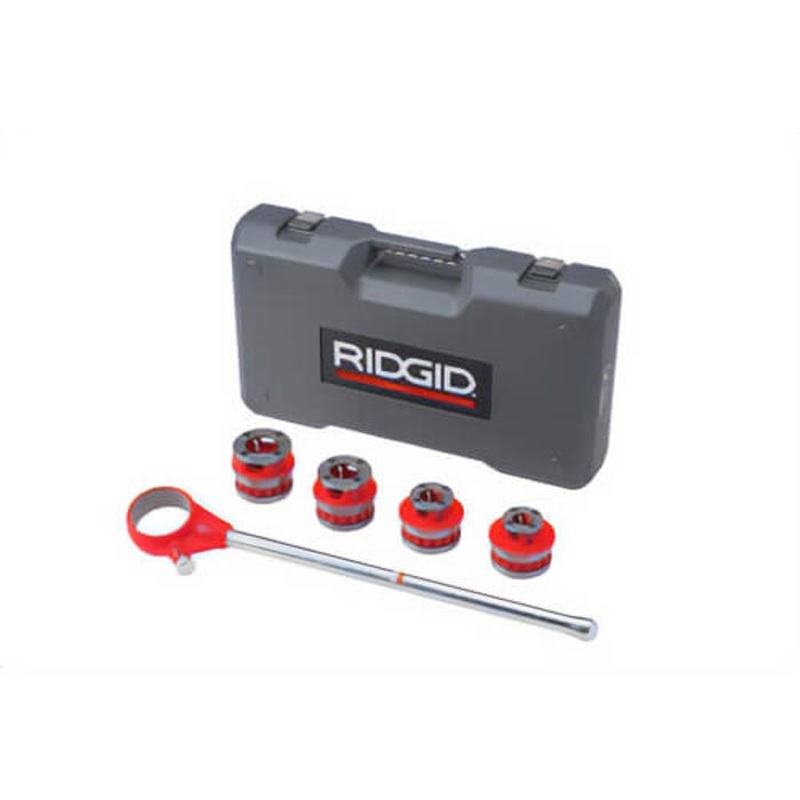 Ridgid 36480 Exposed Ratchet Threader Set 12-R with Carrying Case, 1/2 to 1-1/4 in, NPT Thread